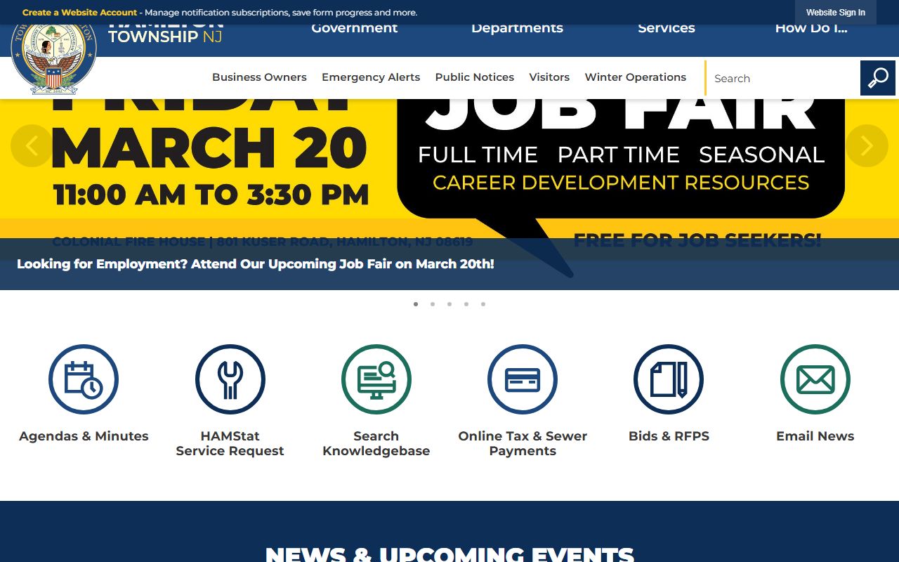 Hamilton Township released inmates township website resource