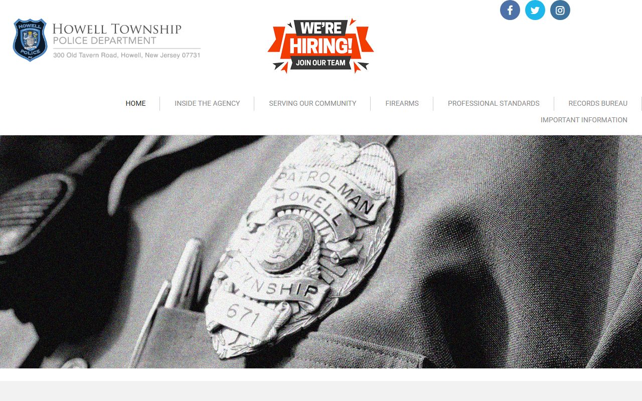 Howell Township released inmates police department resource