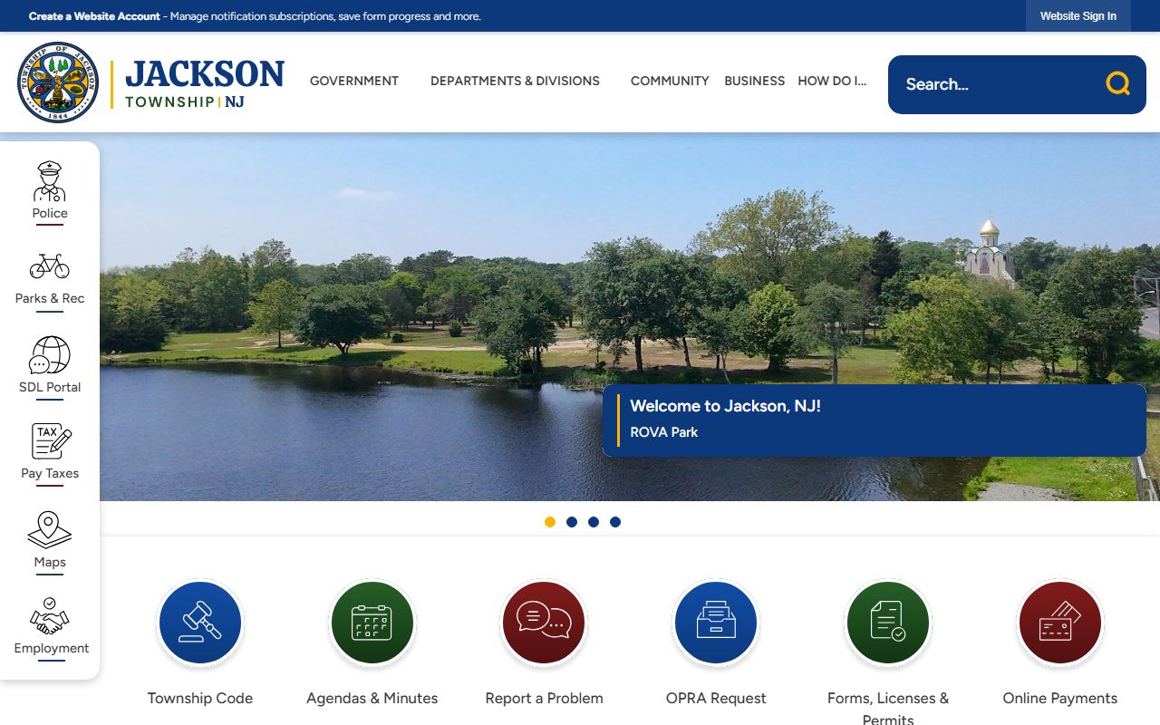 Jackson Township released inmates township website resource