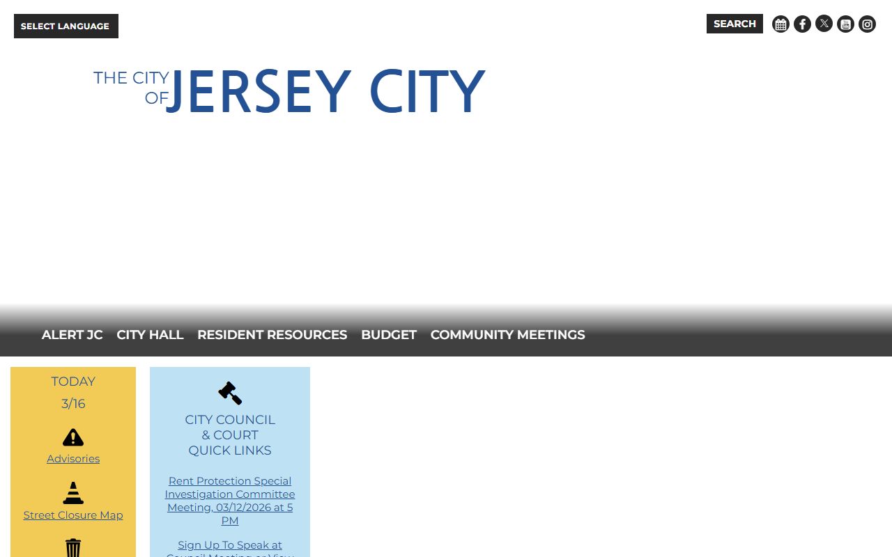 Jersey City released inmates city website resource