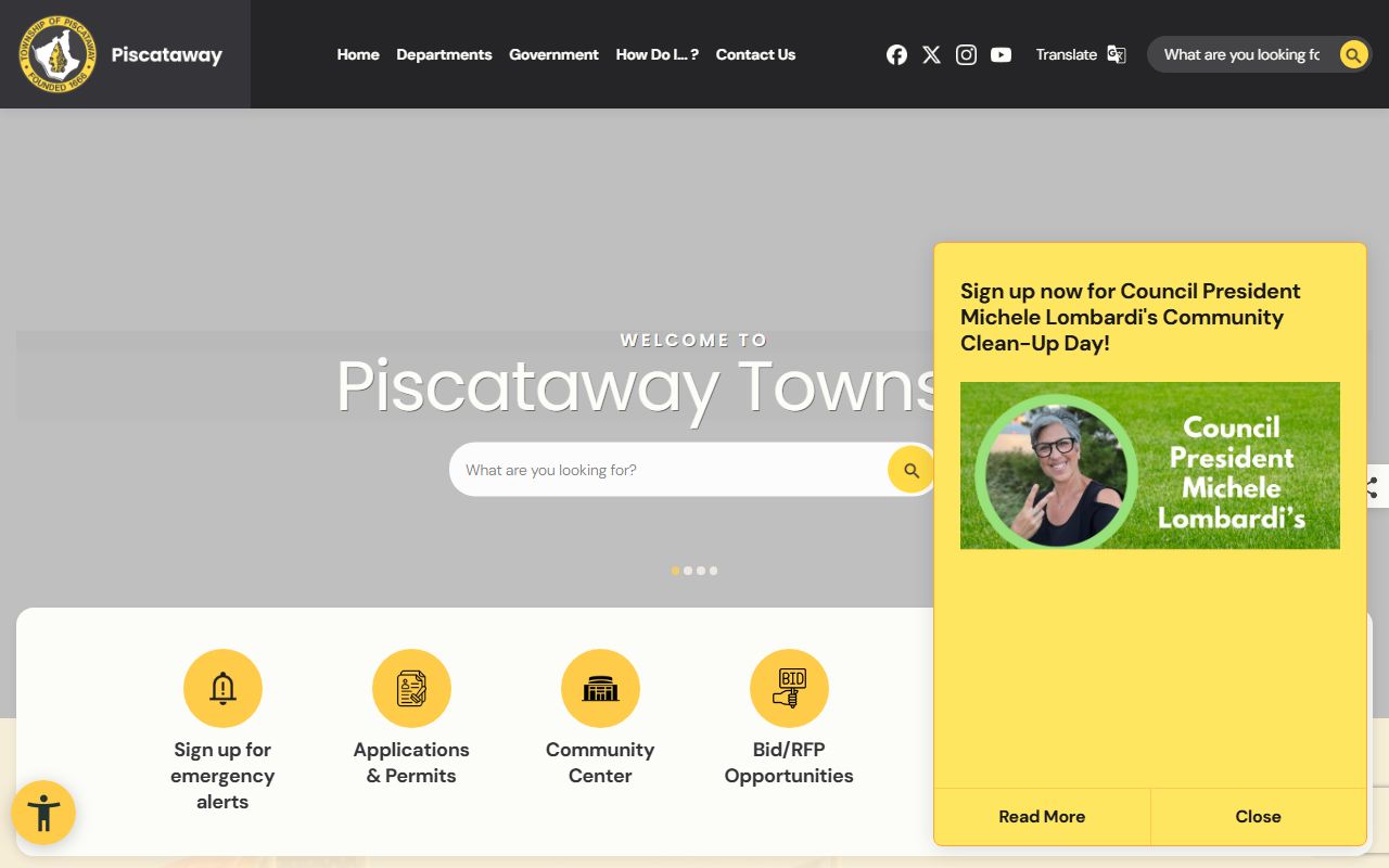Piscataway Township released inmates township website resource