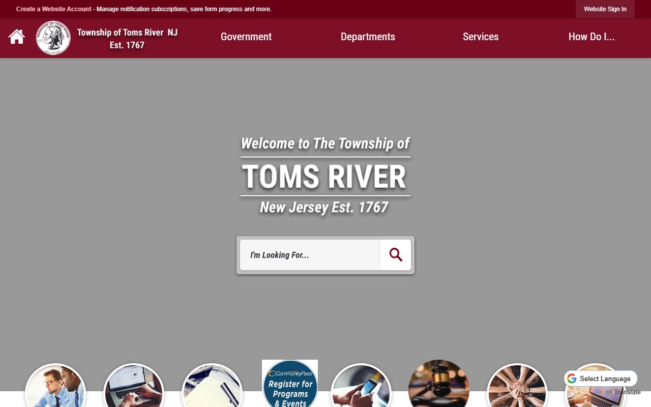 Toms River Township released inmates township website resource