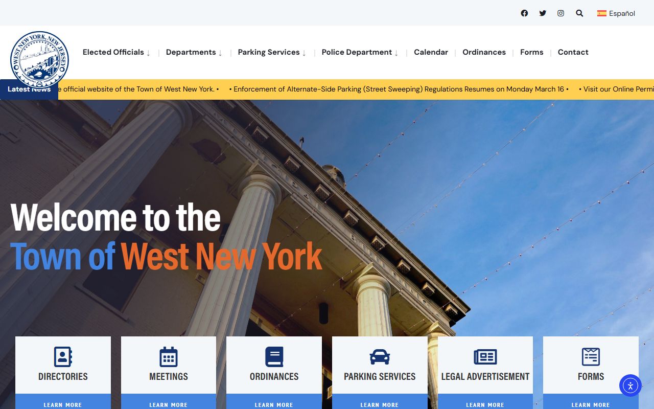 West New York released inmates town website resource
