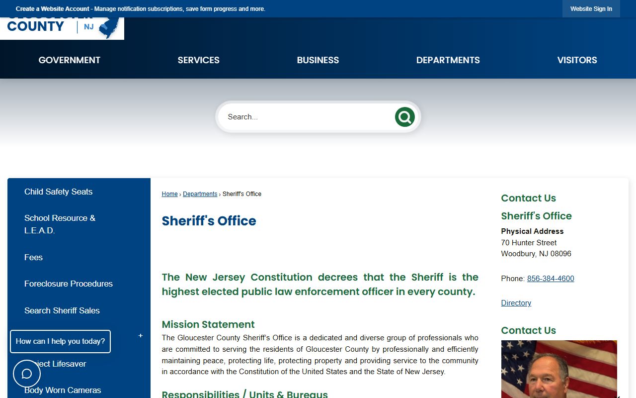 Gloucester County released inmates sheriff office page